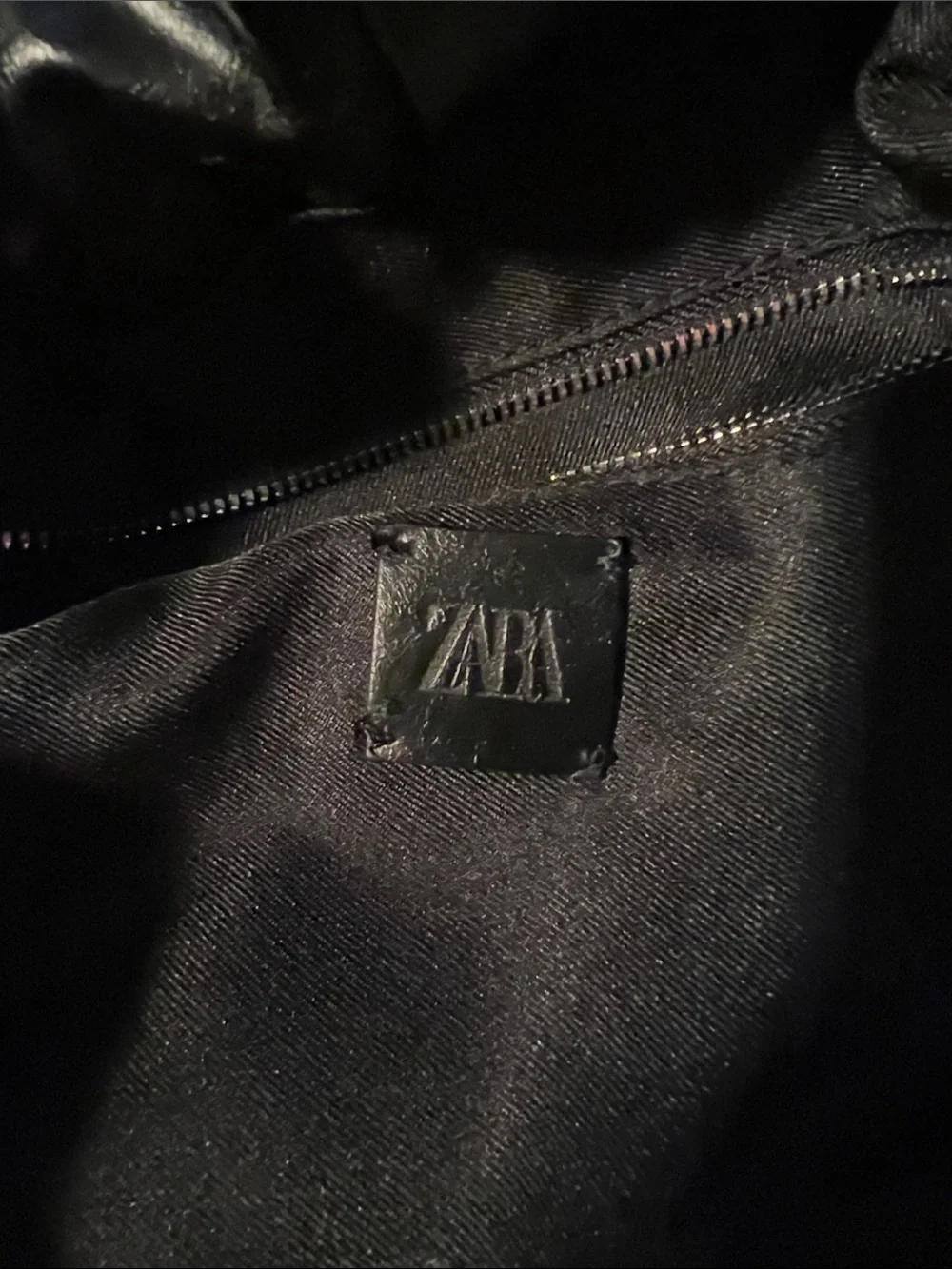 Zara Black Shoulder Bag with Heart Charm and Tassel